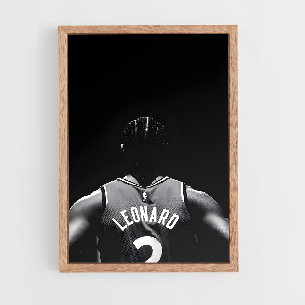 ap-kawhi leonard-4 cadre Bois clair
