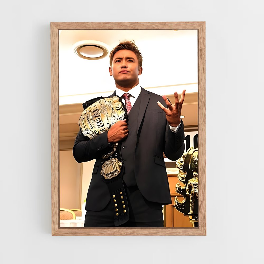 ap-kazuchika okada-2 cadre Bois clair
