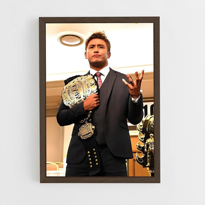 ap-kazuchika okada-2 cadre Bois foncé