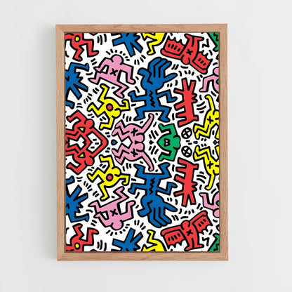 ap-keith haring-2 cadre Bois clair