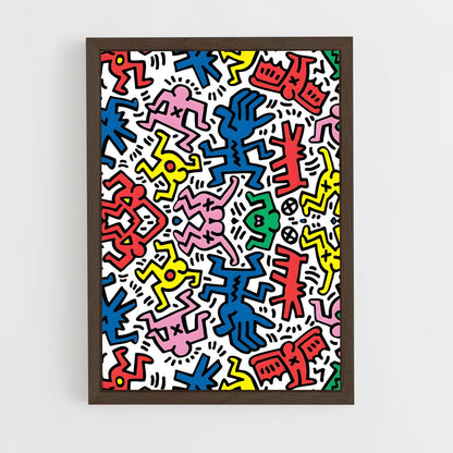 ap-keith haring-2 cadre Bois foncé