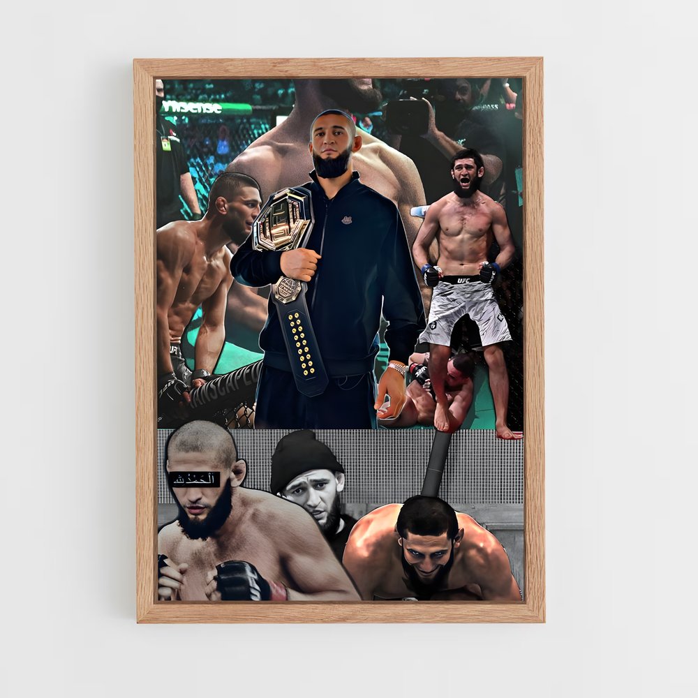 ap-khamzat chimaev-5 cadre Bois clair