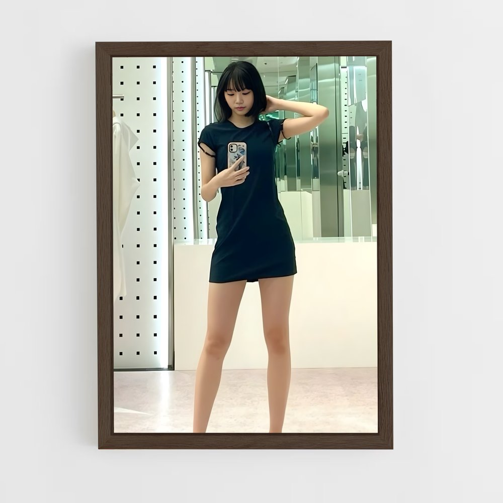 ap-kim chaewon-1 cadre Bois foncé