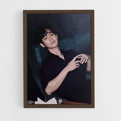 ap-kim soo-hyun-17 cadre Bois foncé