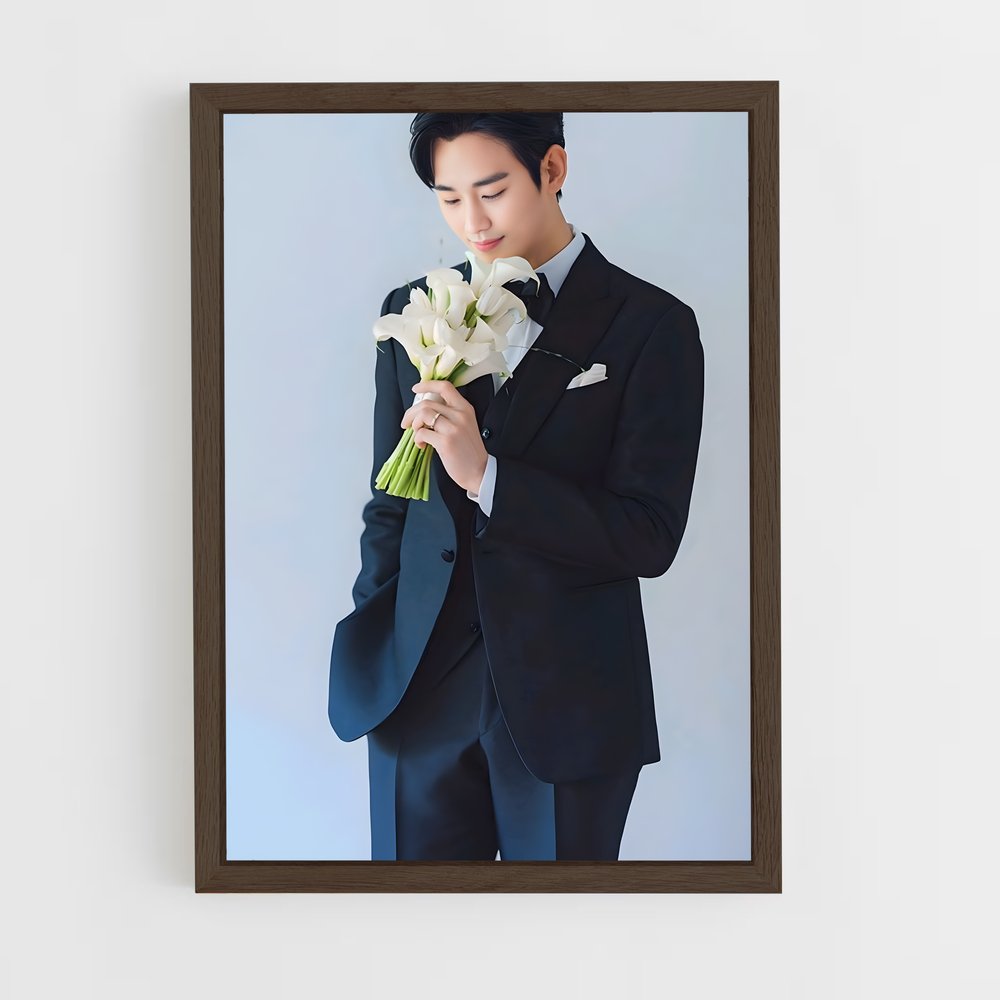 ap-kim soo-hyun-7 cadre Bois foncé