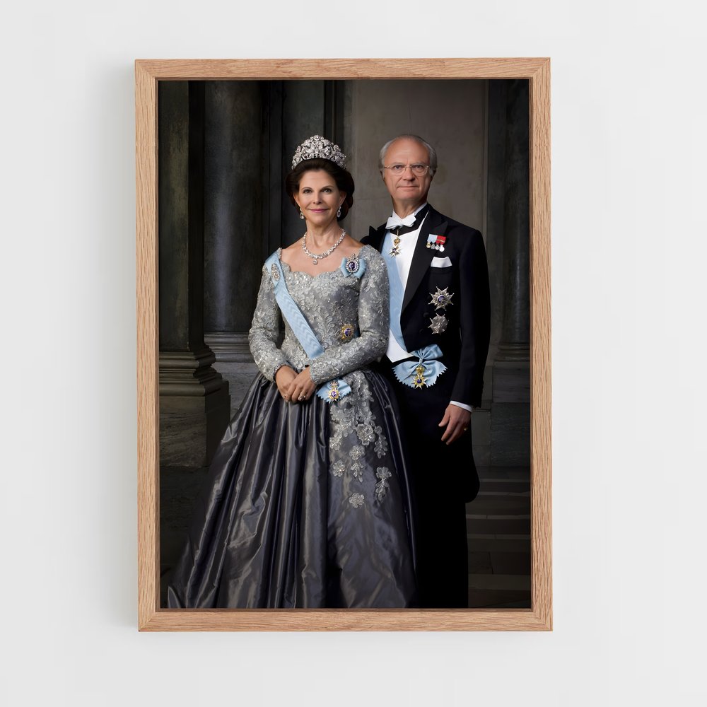 ap-king carl xvi gustaf-1 cadre Bois clair