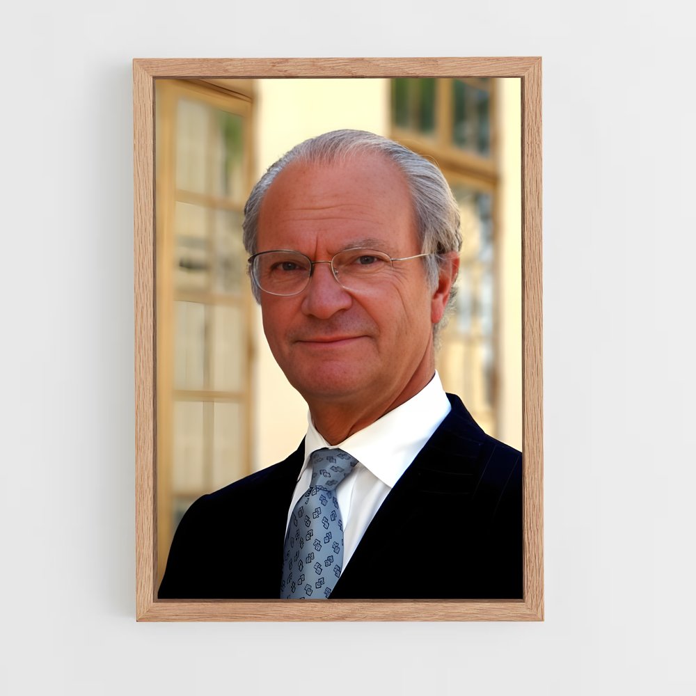ap-king carl xvi gustaf-3 cadre Bois clair