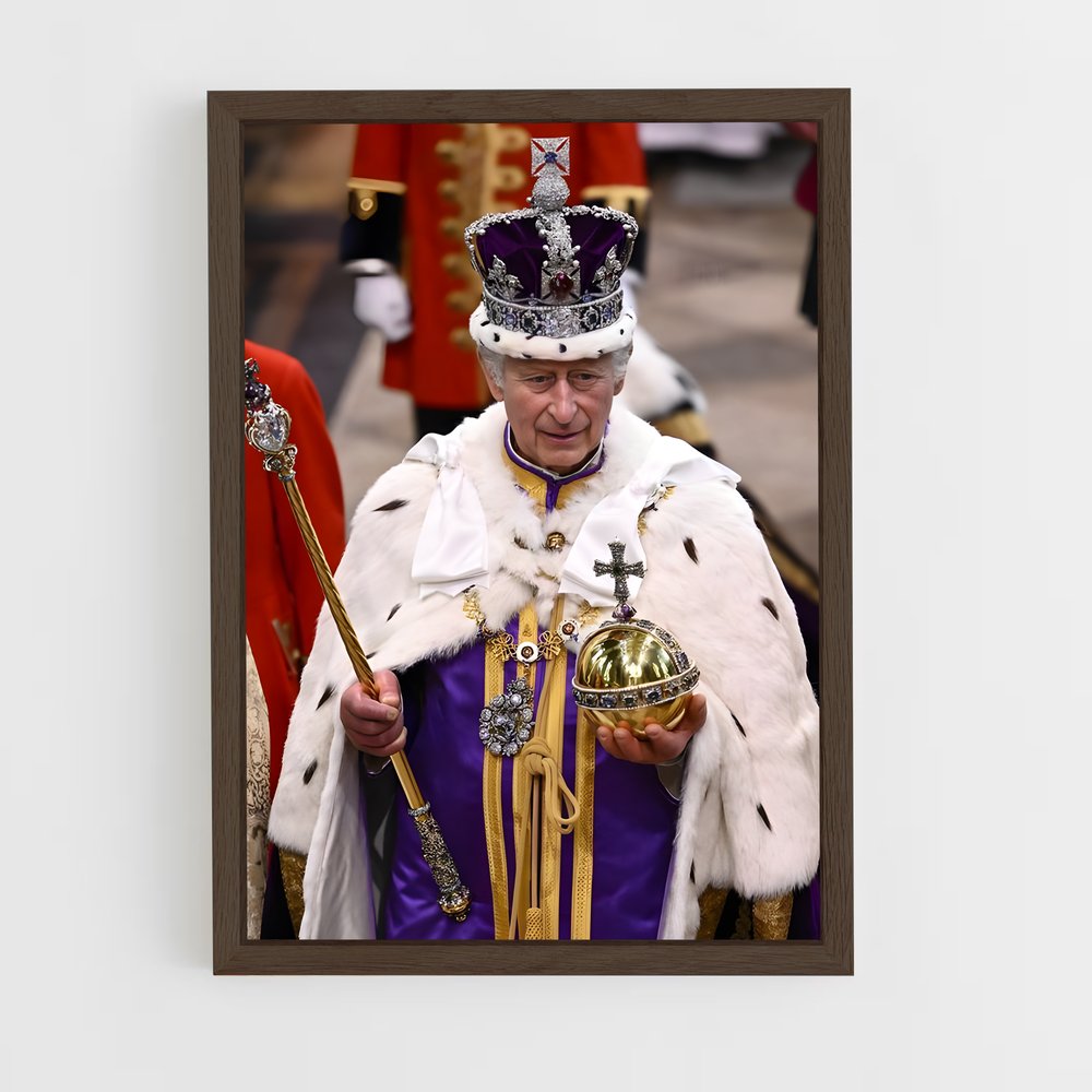 ap-king charles iii-13 cadre Bois foncé