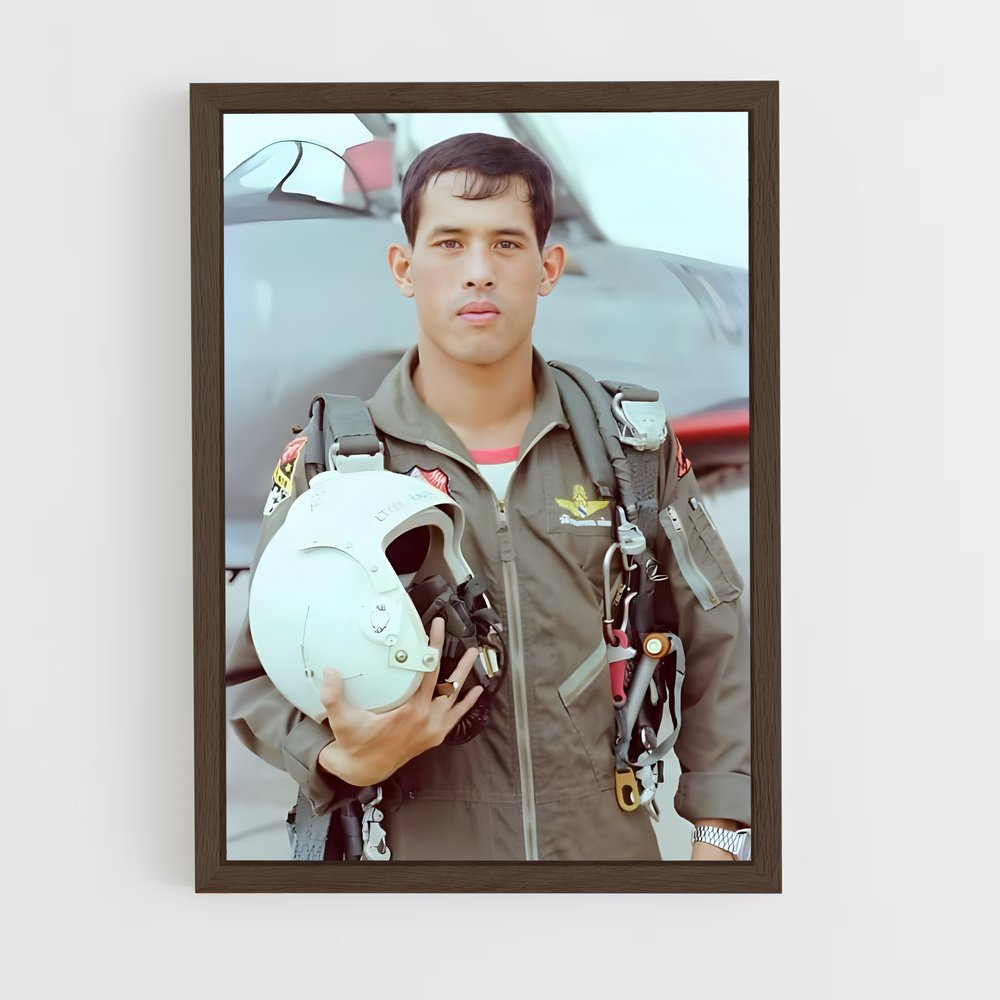 ap-king maha vajiralongkorn-4 cadre Bois foncé