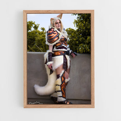ap-kinpatsu cosplay-4 cadre Bois clair