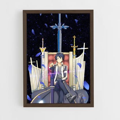ap-kirito kazuto-11 cadre Bois foncé