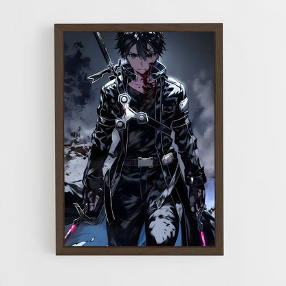 ap-kirito kazuto-2 cadre Bois foncé
