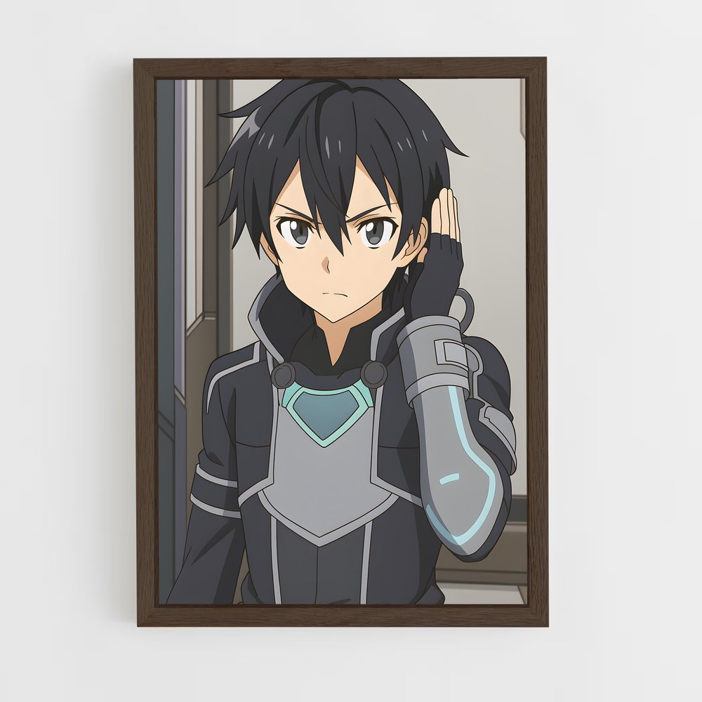 ap-kirito kazuto-9 cadre Bois foncé