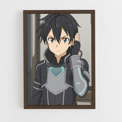 ap-kirito kazuto-9 cadre Bois foncé