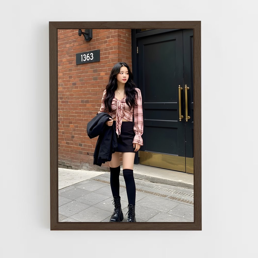 ap-korean fashion-7 cadre Bois foncé