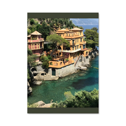 Poster Coucher de Soleil à Portofino