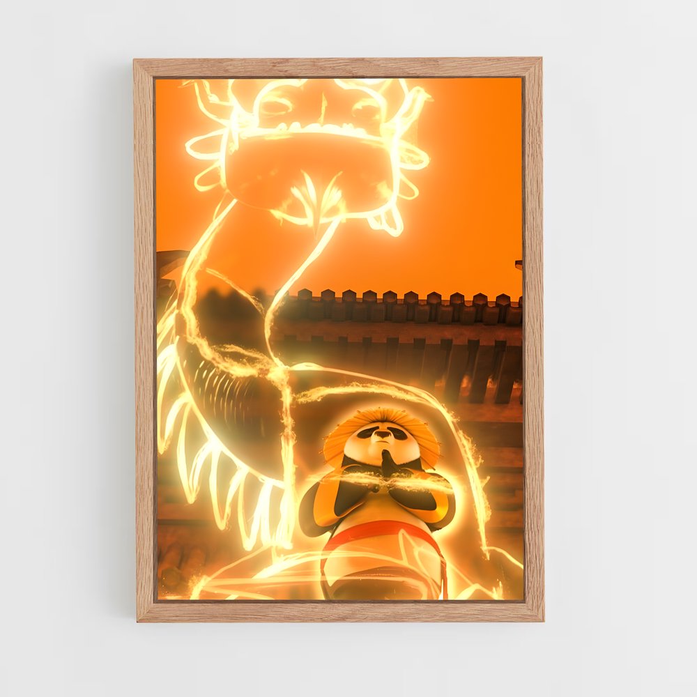 ap-kung fu panda-9 cadre Bois clair