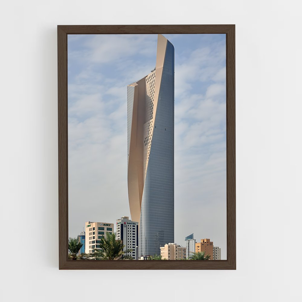 ap-kuwait city-8 cadre Bois foncé