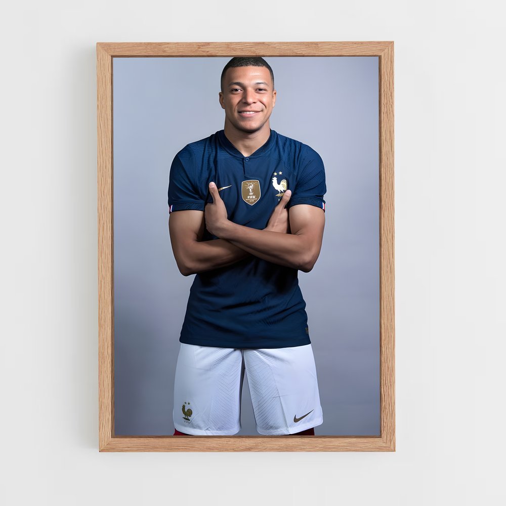 ap-kylian mbappe-10 cadre Bois clair