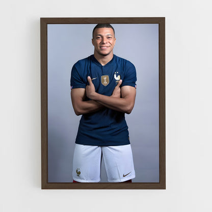 ap-kylian mbappe-10 cadre Bois foncé