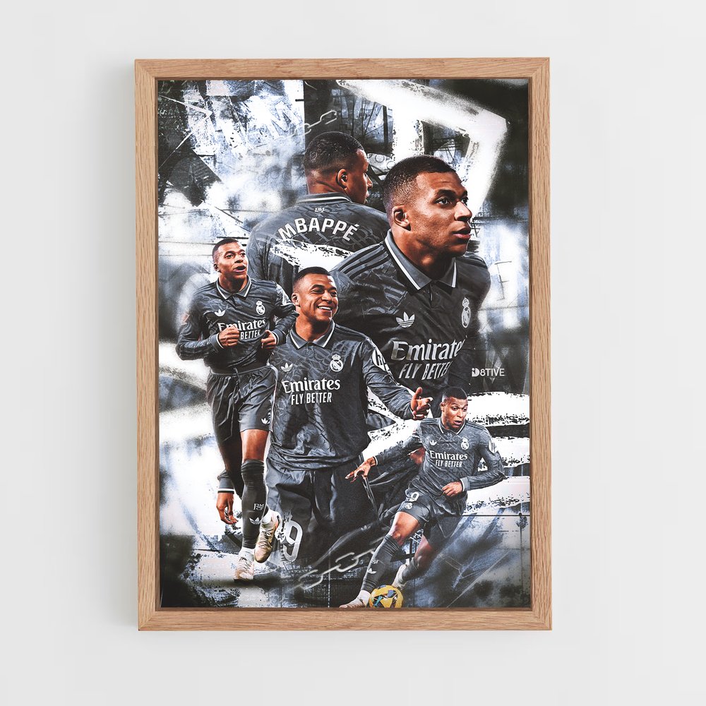 ap-kylian mbappe-5 cadre Bois clair