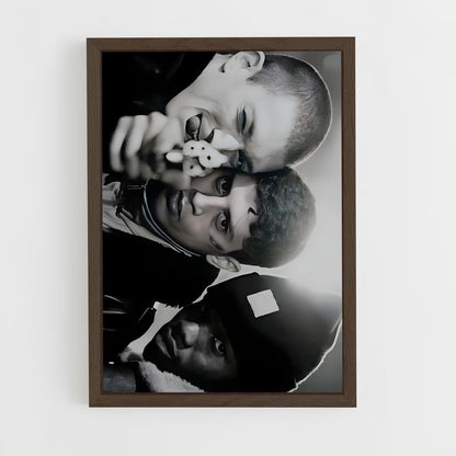 ap-la haine-1 cadre Bois foncé