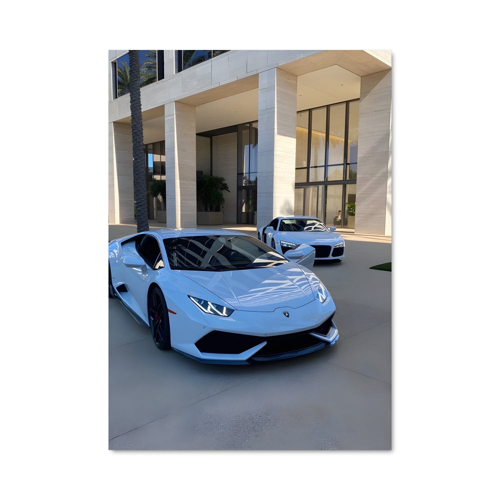 Poster Lamborghini Bleu Électrique