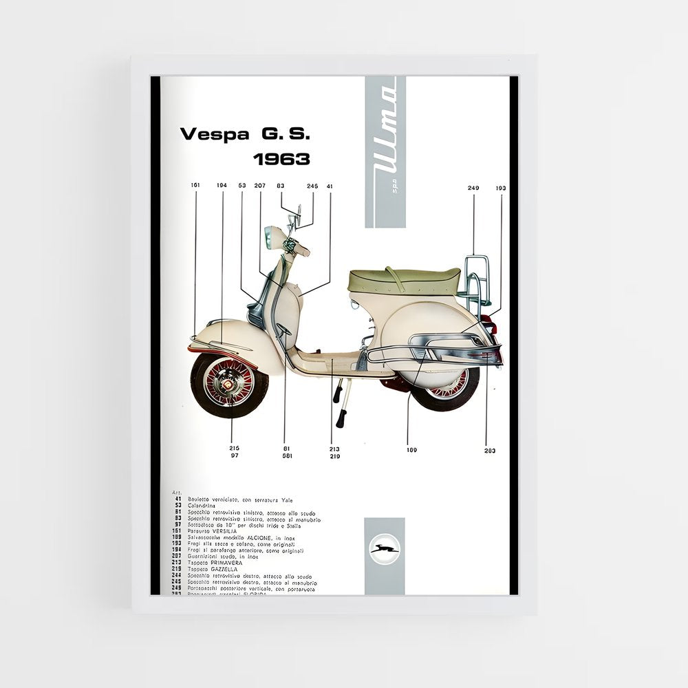 ap-lambretta li-2 cadre Blanc