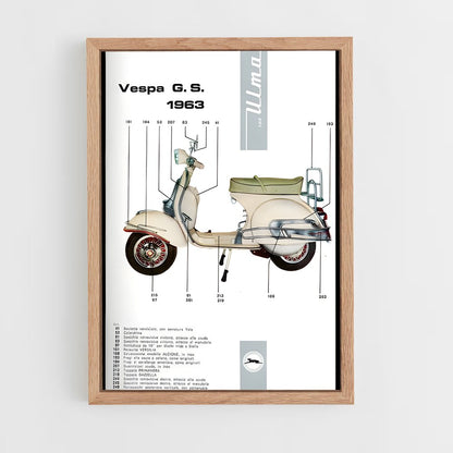 ap-lambretta li-2 cadre Bois clair