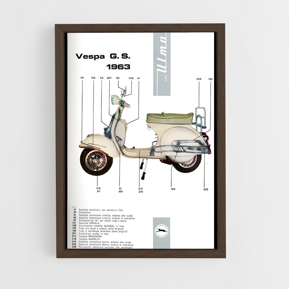 ap-lambretta li-2 cadre Bois foncé