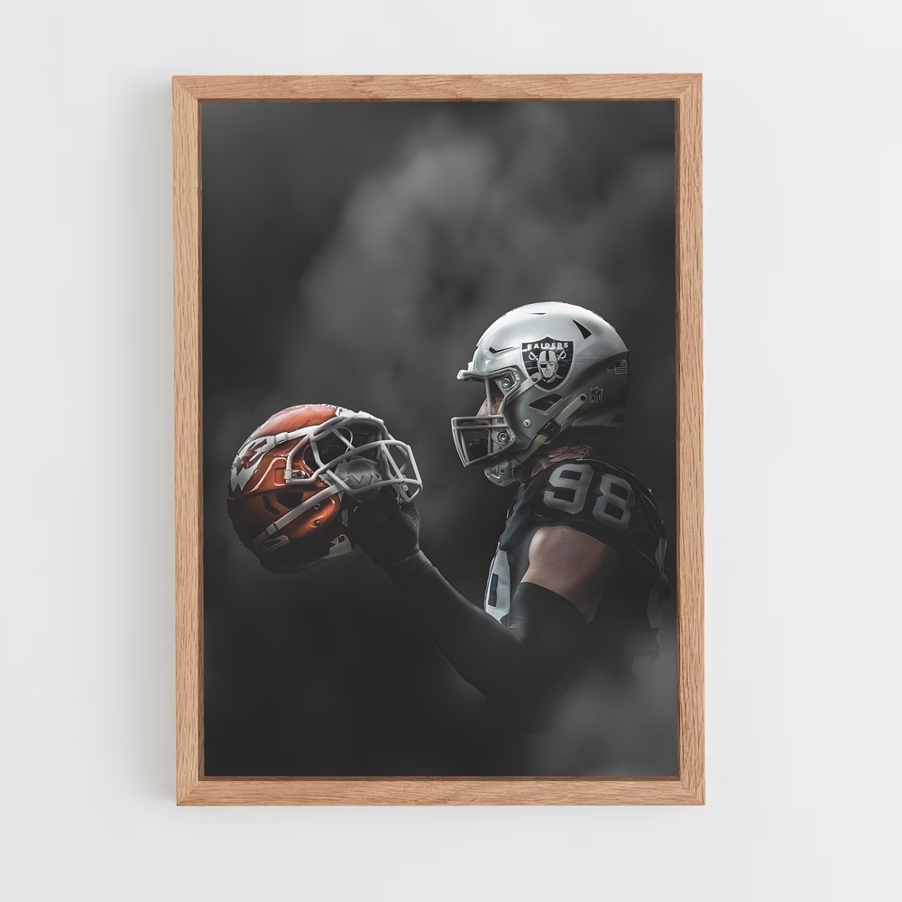 ap-las vegas raiders-4 cadre Bois clair