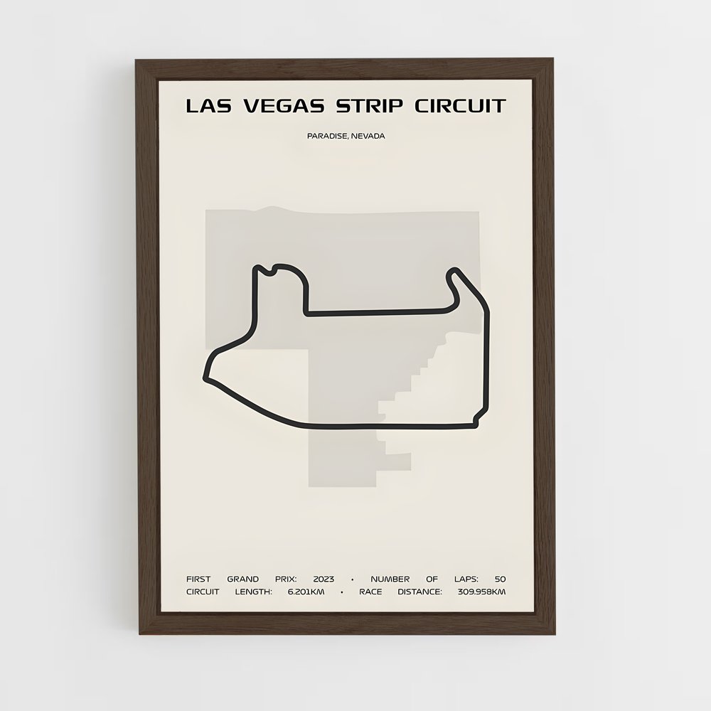 ap-las vegas street circuit-6 cadre Bois foncé