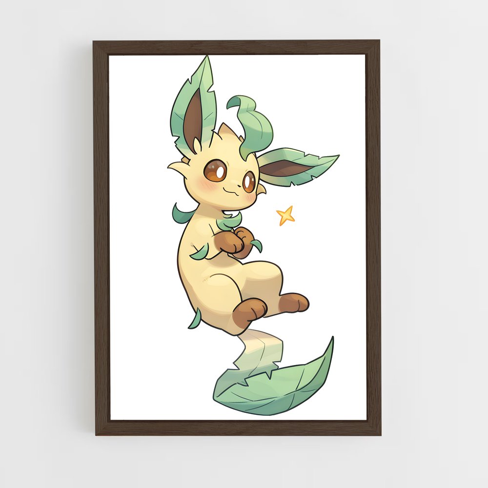 ap-leafeon-8 cadre Bois foncé