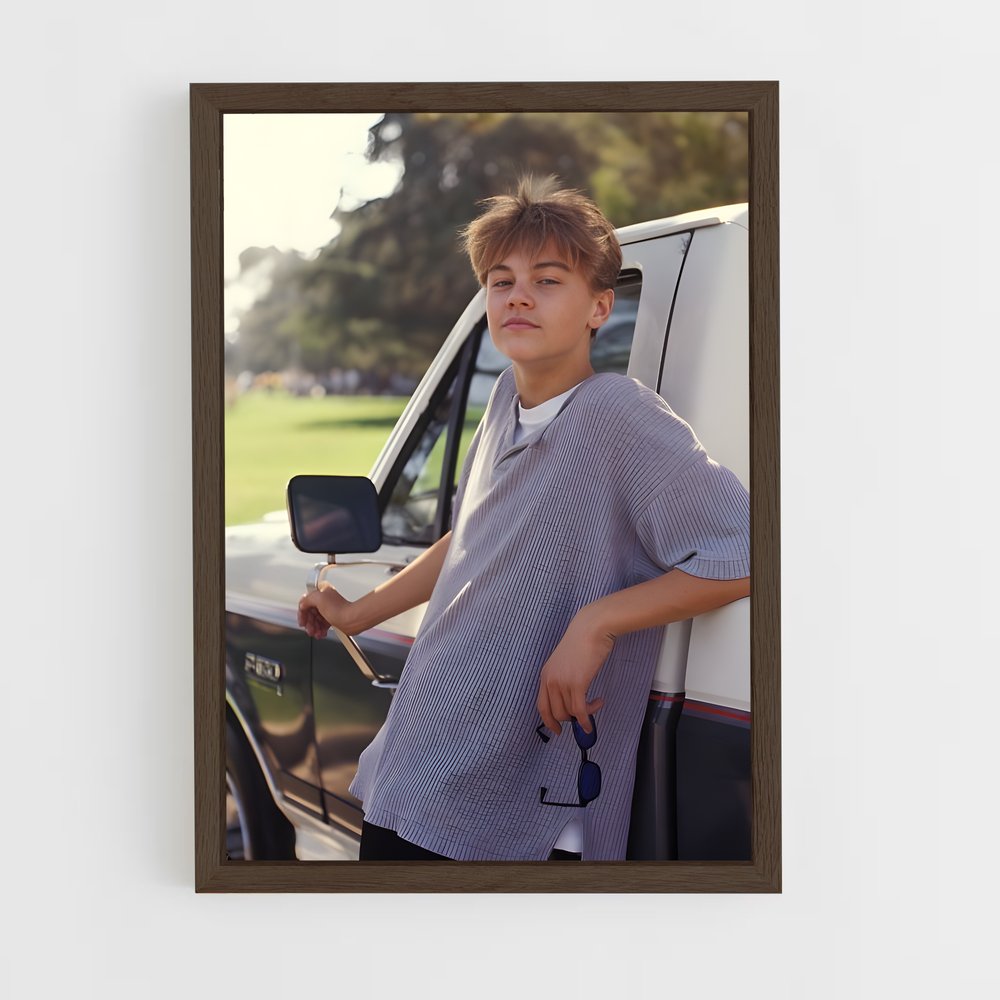 ap-leonardo dicaprio-6 cadre Bois foncé