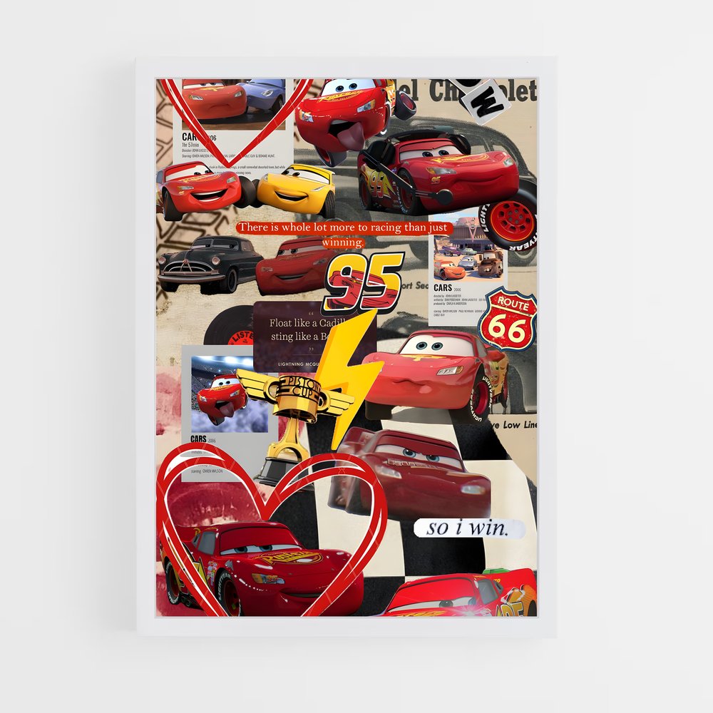 ap-lightning mcqueen cars-2 cadre Blanc