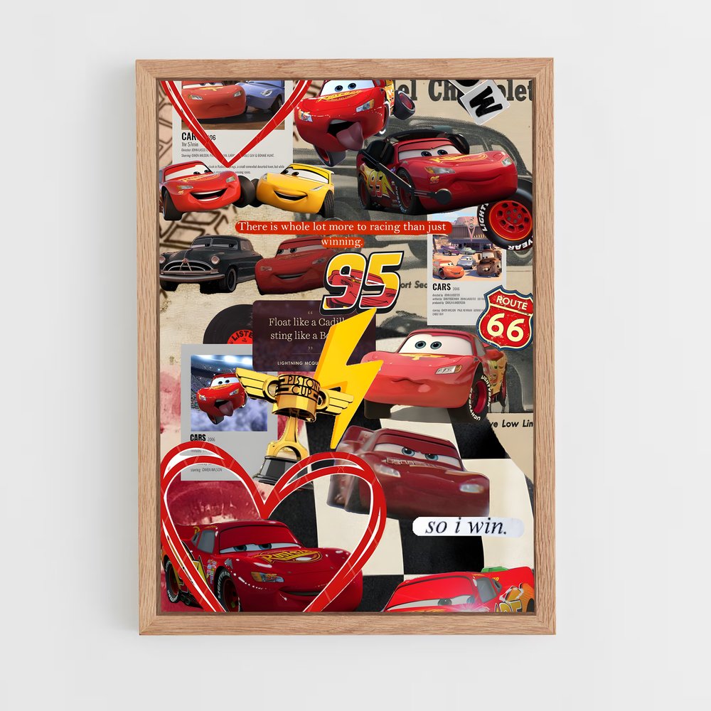 ap-lightning mcqueen cars-2 cadre Bois clair