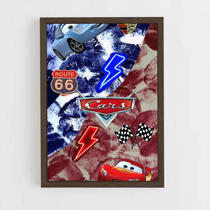 ap-lightning mcqueen cars-5 cadre Bois foncé