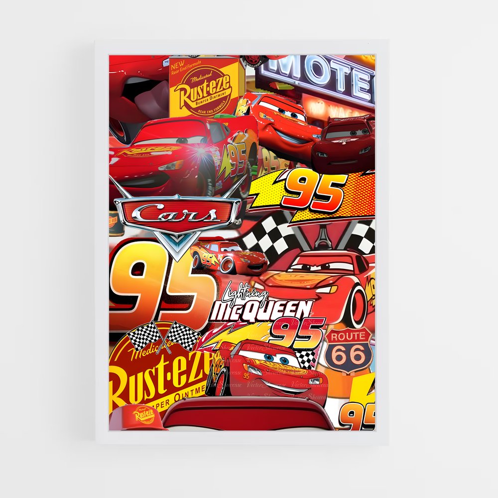 ap-lightning mcqueen cars-6 cadre Blanc
