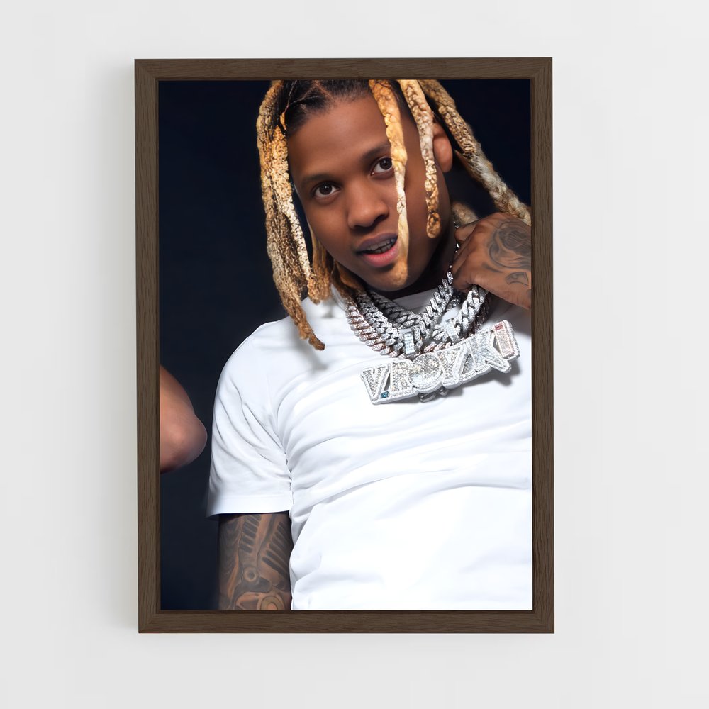 ap-lil durk-6 cadre Bois foncé