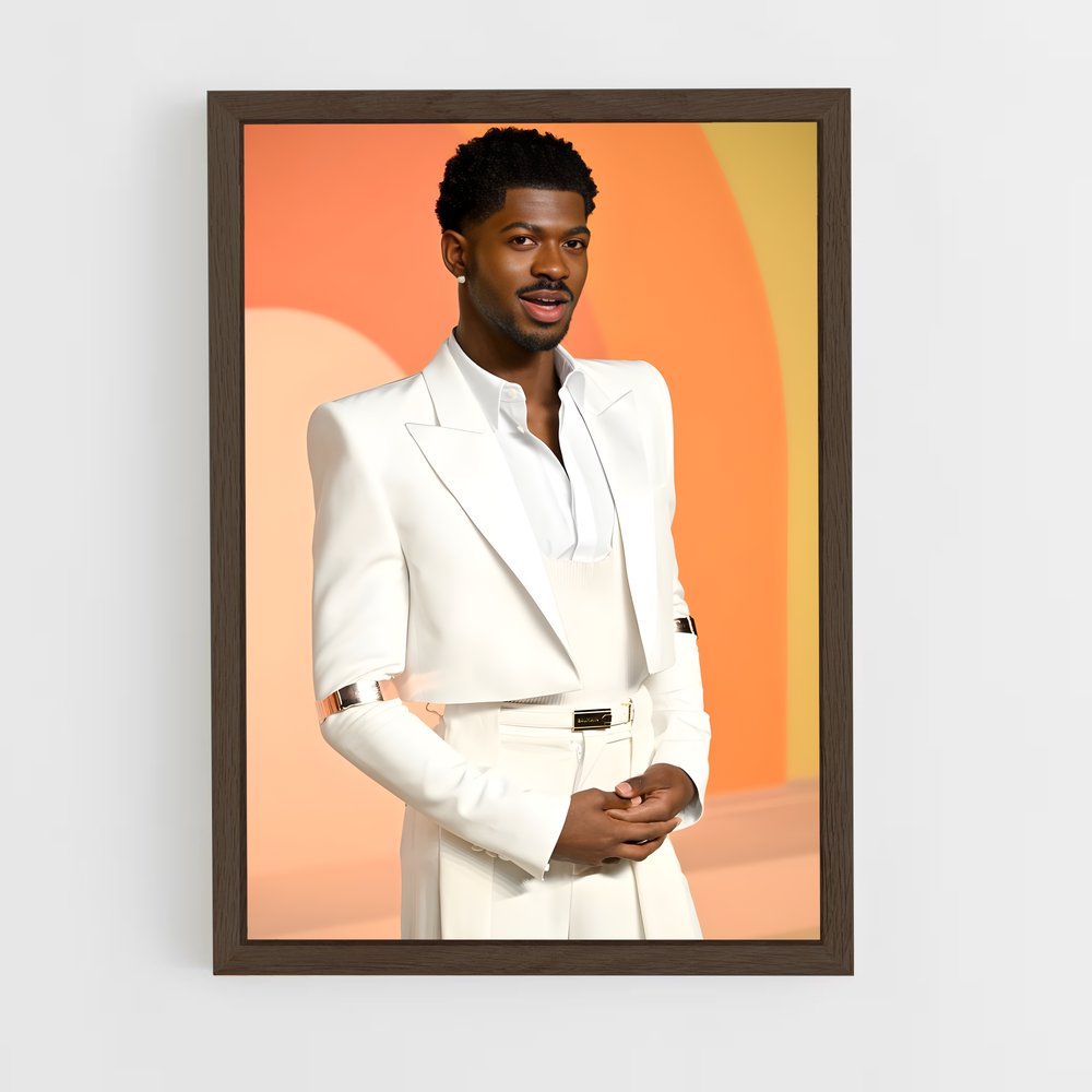 ap-lil nas x-2 cadre Bois foncé