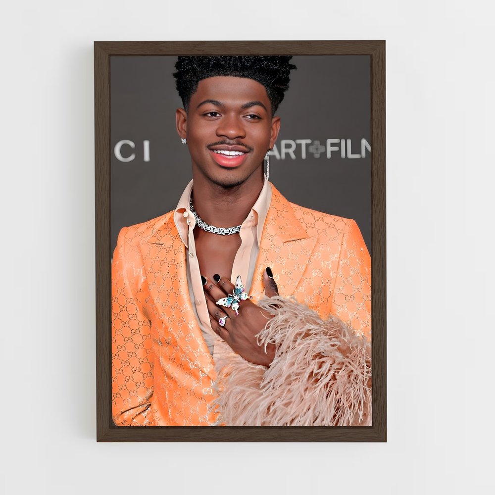 ap-lil nas x-4 cadre Bois foncé