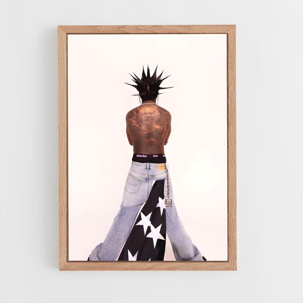 ap-lil uzi vert-4 cadre Bois clair