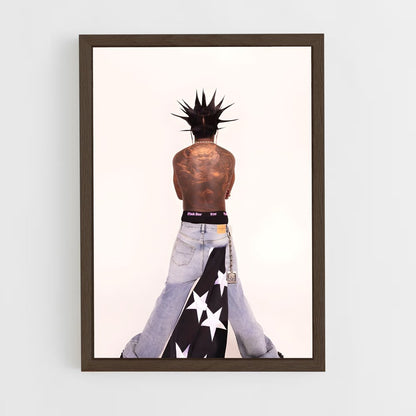 ap-lil uzi vert-4 cadre Bois foncé