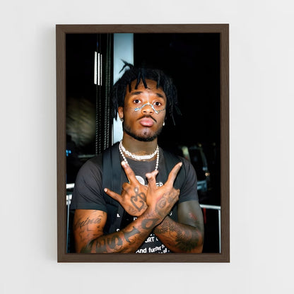 ap-lil uzi vert-5 cadre Bois foncé