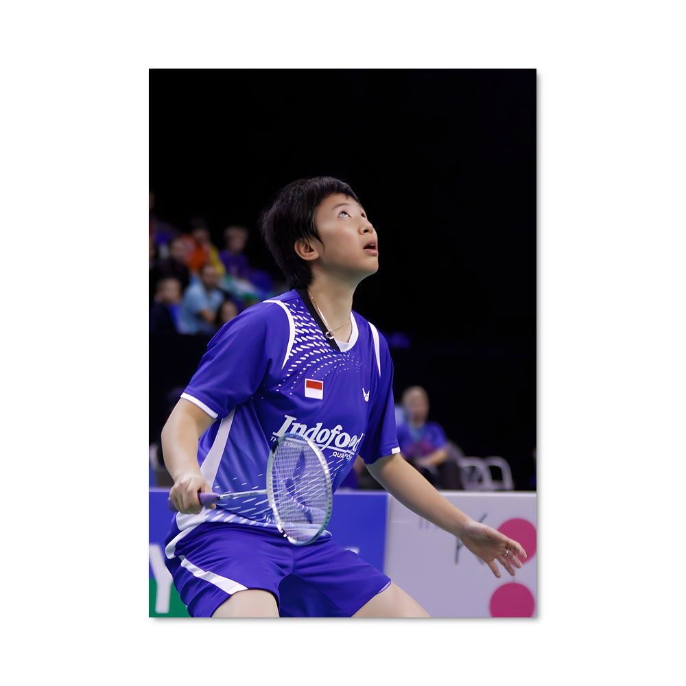 Poster Badminton en Violet