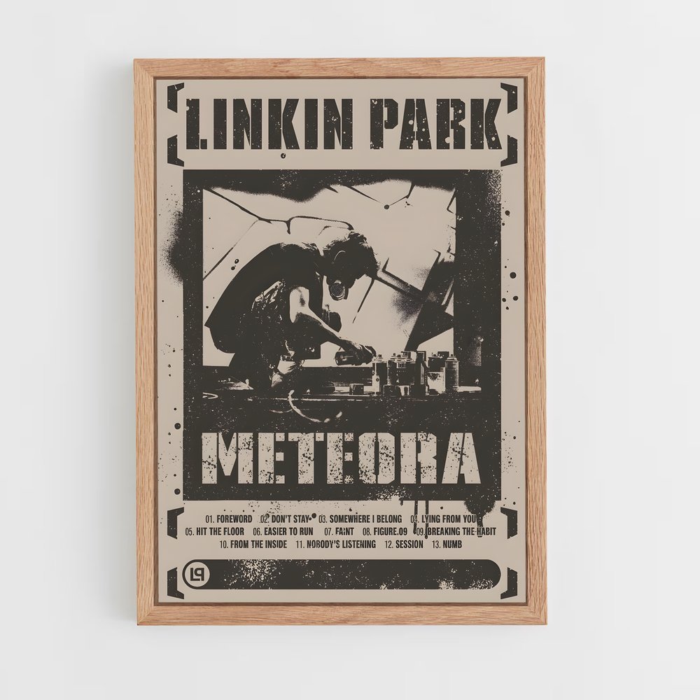 ap-linkin park-3 cadre Bois clair