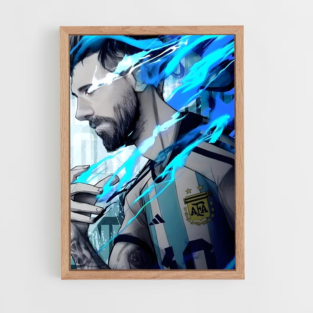 ap-lionel messi-11 cadre Bois clair