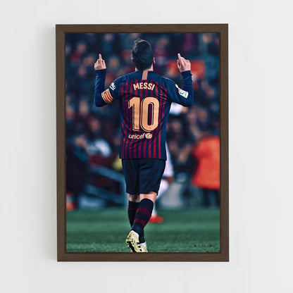 ap-lionel messi-16 cadre Bois foncé