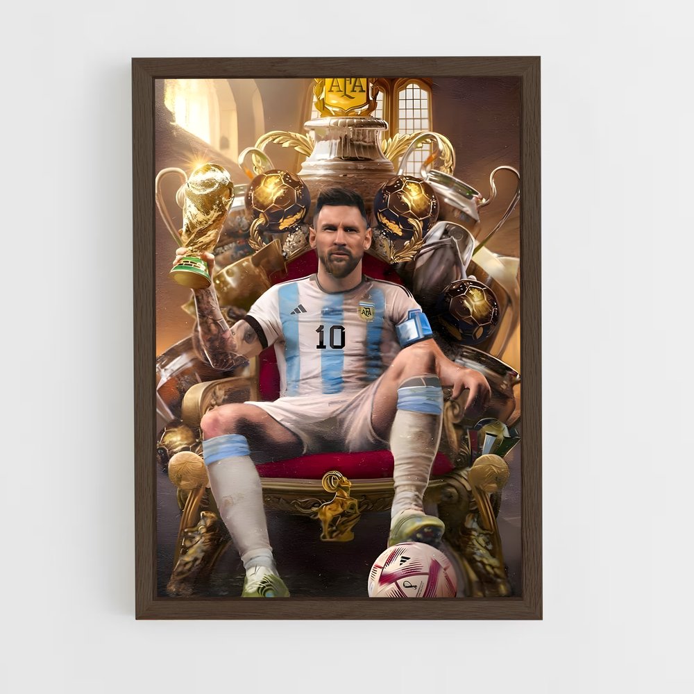 ap-lionel messi-7 cadre Bois foncé