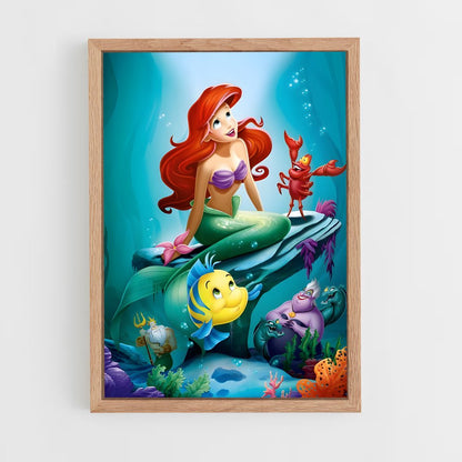 ap-little mermaid-4 cadre Bois clair